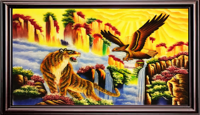 tranh đá quý anh hùng tương ngộ